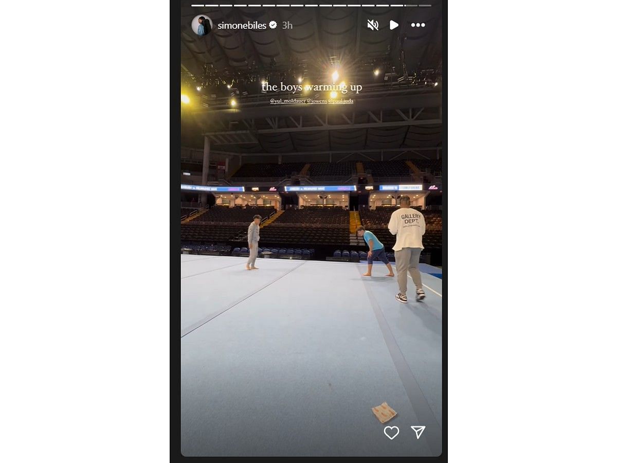 Simone Biles' Instagram story